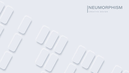 Rectangular shapes with rounded corners. Light, soft, clear and simple vector illustration. Elegant abstract background with copy space.