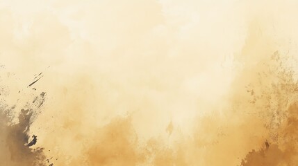 Obraz premium Abstract watercolor background with soft beige and brown hues and a hint of black, creating a delicate and ethereal feel.