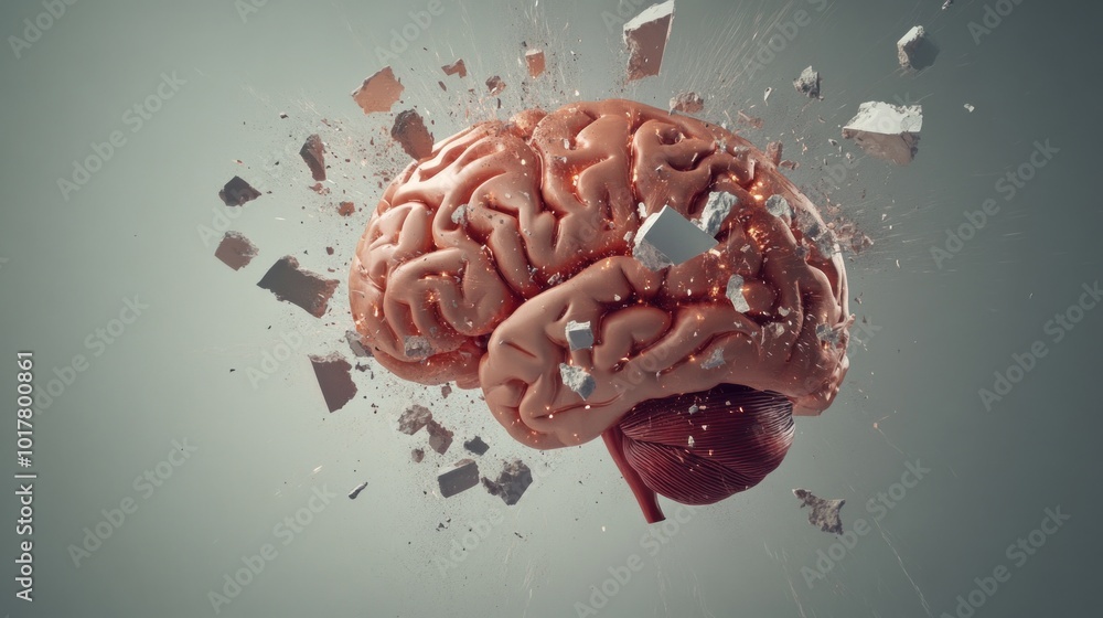 Aufkleber exploring the intricacies of the human brain a visual representation of cognitive power