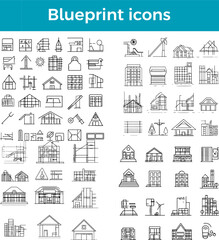 Blueprint Icon Line Architectural Plan Icon Construction Design Icon Creative Resources Icon Vector