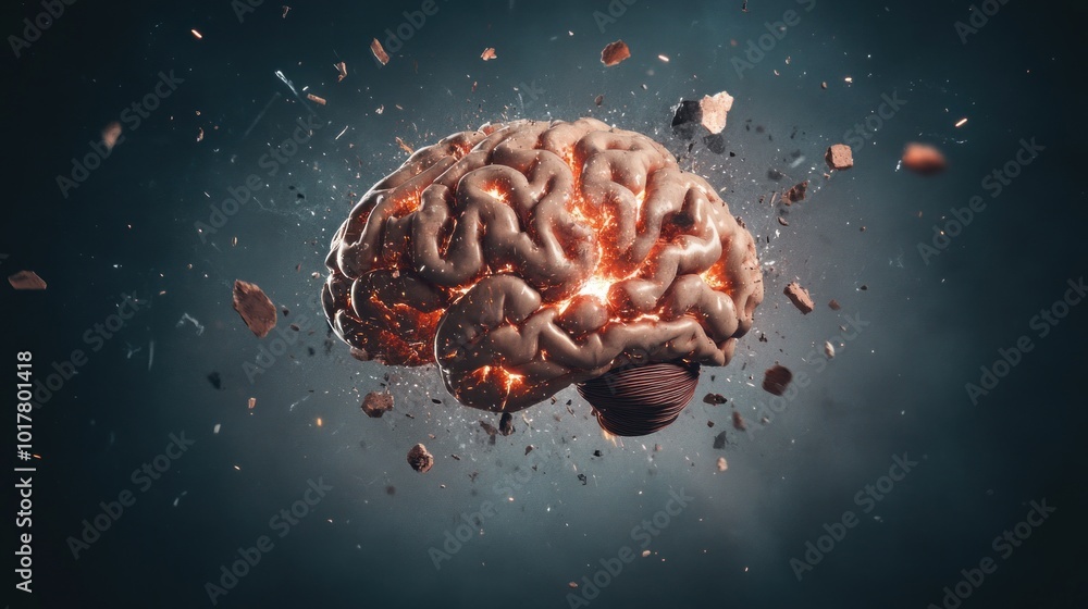 Poster exploring the intricacies of the human brain a visual journey through consciousness and thought
