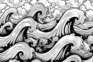 Fototapeta premium Adult colouring book page 