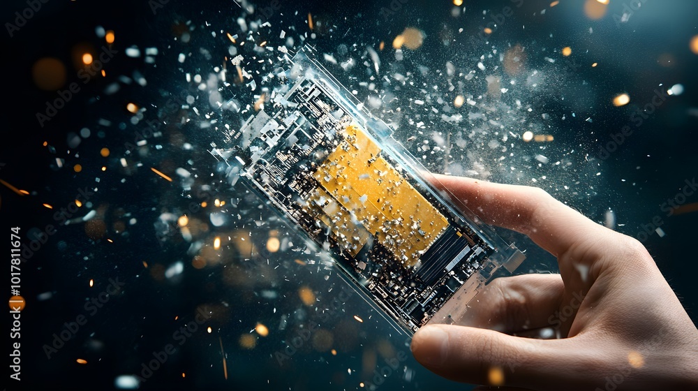 Poster exploding circuit board.
