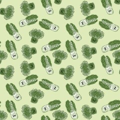 seamless pattern with vegetables
