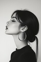 Oversized hoop earrings fashion look accessory, ss2025
