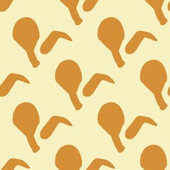 seamless pattern with chicken fried 