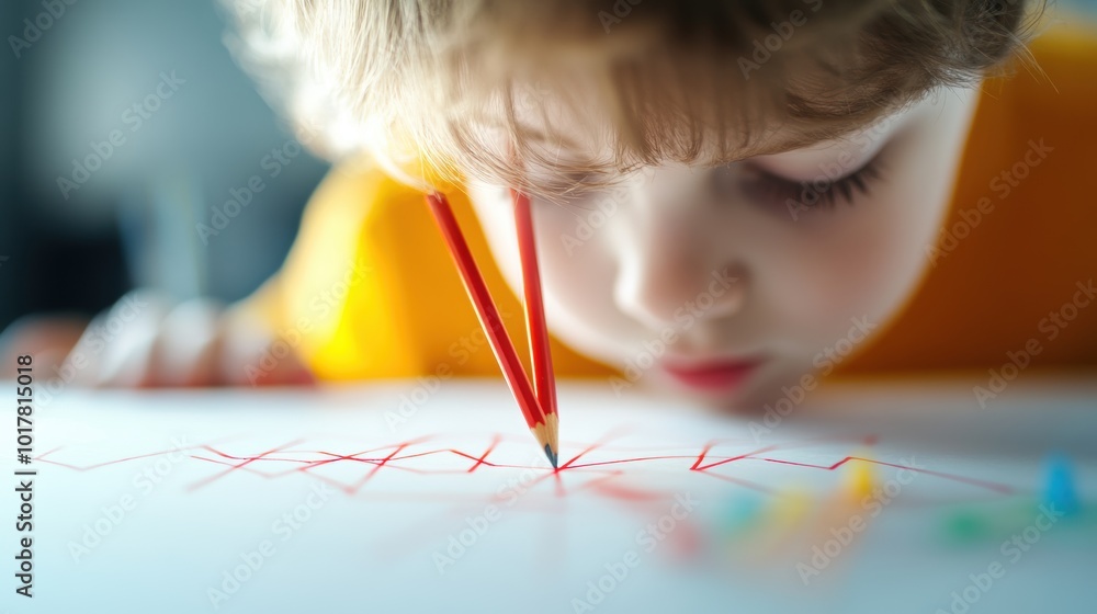 Poster a student meticulously sketching a curve on a graph, illustrating the process of understanding mathe