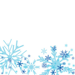 Snow Flakes Footer Border