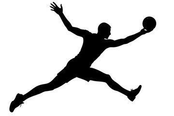 Volleyball Player | vector silhouette illustration on white background