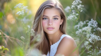 Naklejka premium Senior portrait photography, emphasizing personality and charm with professional lighting and composition.
