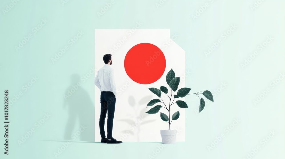 Aufkleber a person standing in front of a whiteboard, presenting a groundbreaking solution to a complex challe