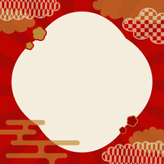 和風ガーリー四角フレーム