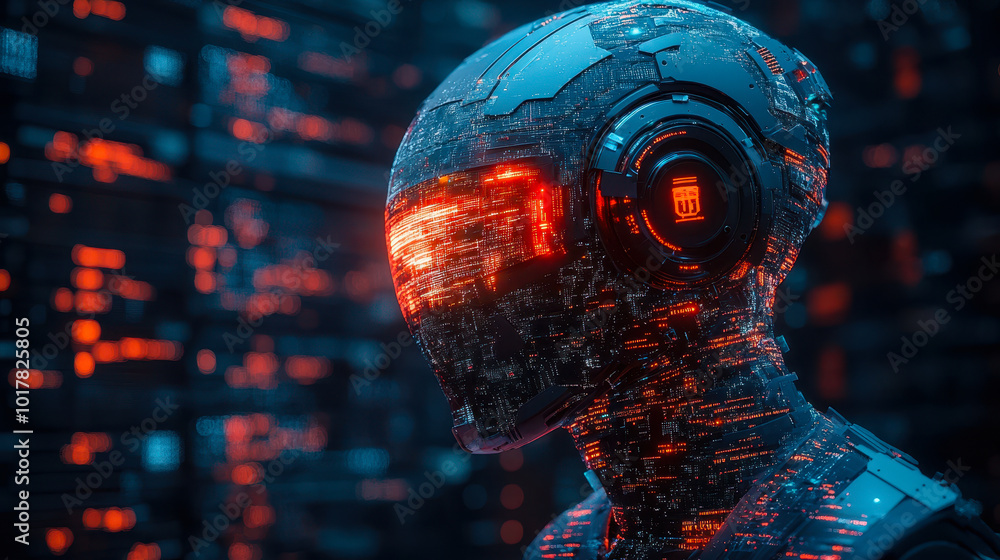 Poster futuristic ai-driven zero trust security architecture concept for endpoints in a digital environment