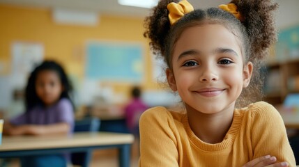 Young girl in after-school activities Common keyword for content about extracurricular programs, youth development, and educational enrichment outside the classroom.