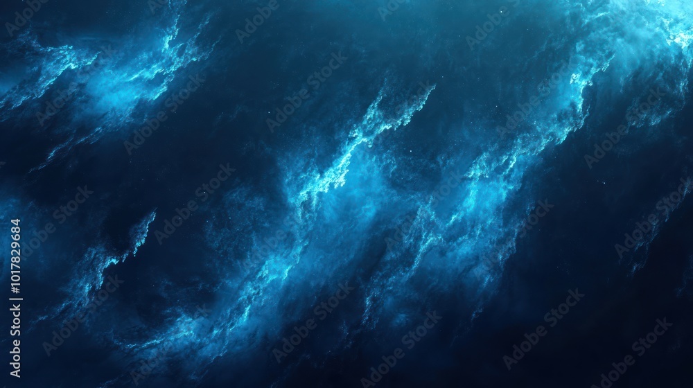 Poster abstract blue gradient with light effects frequently used in digital design for tech presentations, 