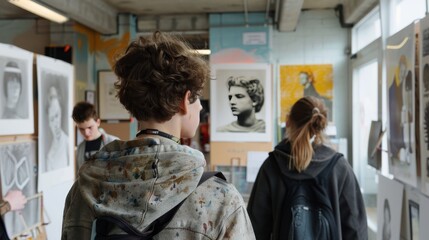 Artistic Brilliance Students Showcase Masterpieces at School Exhibition Creative Minds Unveiled in Captivating Display