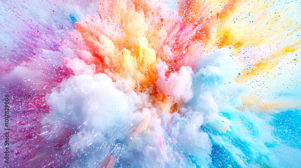 Canvas Prints colorful confetti explodes in the air. bright colors create a feeling of excitement and joy. the col
