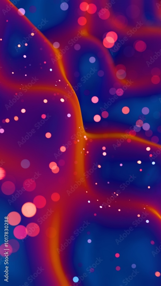 Poster abstract background with colorful bokeh lights and smooth gradients