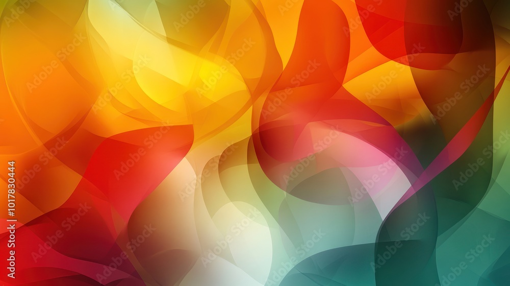 Poster abstract graphics background, using non-representational shapes and colors to create modern and visu