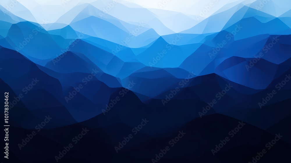 Poster abstract gradient with multiple blue tones offering dynamic color variation within blue shades, usef