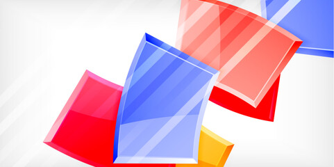 Obraz premium Vector abstract color geometric shapes. Illustration For Wallpaper, Banner, Background, Card, Book Illustration, landing page