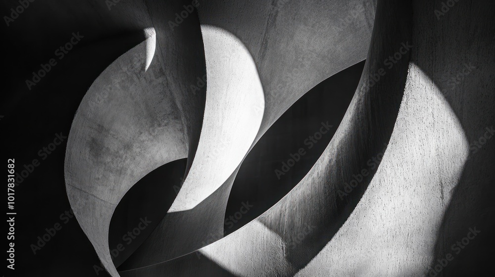 Poster abstract shadow shapes - showcasing abstract and creative shadow formations that result from various