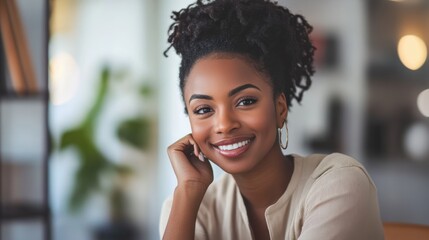 Obraz premium African American female entrepreneur - Focusing on African American women who are founders, CEOs, or business owners, 