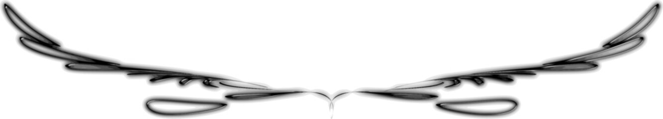 Wing-shaped lower border, frame with silver volumetric edges. Gradient shadow effect. Copy space for text. Vector.