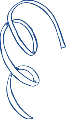 Christmas serpantine line art illustration