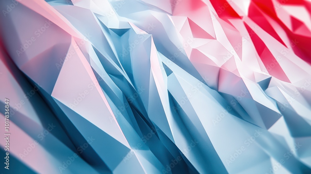 Aufkleber ai-generated low-poly background - using ai to create abstract, low-poly designs that can adapt and 