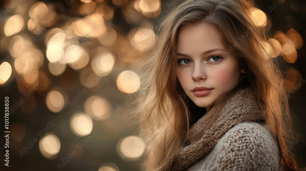 Poster background blur - a common effect in portrait photography where the background is blurred to make th