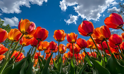 Obraz premium Dreamlike Landscapes and Mystical Gardens with Vibrant Flowers and Glowing Nature