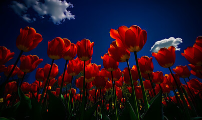 Obraz premium Dreamlike Landscapes and Mystical Gardens with Vibrant Flowers and Glowing Nature