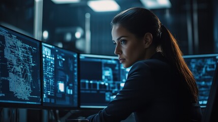 The Woman at Computer Station