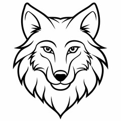 wolf head vector