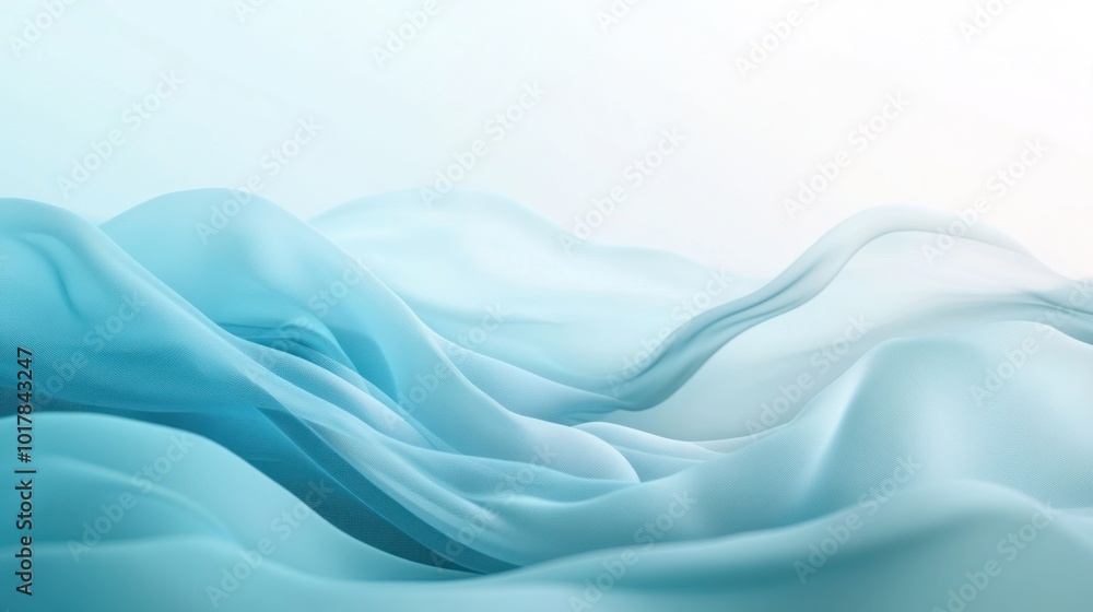 Poster blue gradient with soft transitions a gentle, flowing gradient suitable for calming visuals, wellnes