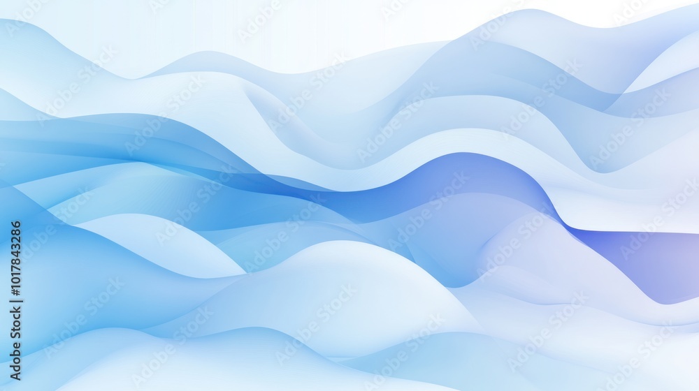 Poster blue gradient with soft transitions a gentle, flowing gradient suitable for calming visuals, wellnes