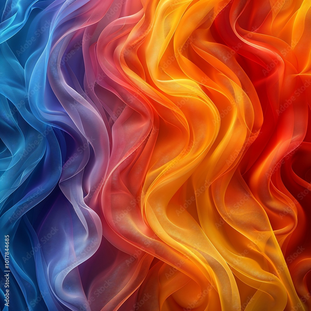Poster abstract colorful fabric waves texture background