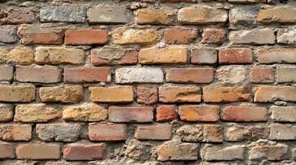 Obraz premium Brick wall in historical buildings - Featuring brick walls from historical buildings, highlighting the craftsmanship and architectural significance of these structures, 