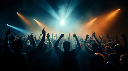 People in concert, happy and funny scence