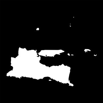 East Java province map, administrative division of Indonesia. Vector illustration.