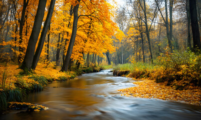 Fototapeta premium Dreamlike Landscapes and Mystical Gardens with Vibrant Flowers and Glowing Nature