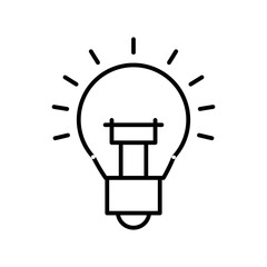 light bulb line icon
