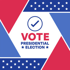 2024 U.S. Presidential Election Vote Design with Patriotic Theme