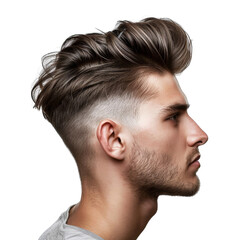 Obraz premium A man with a shaved head and a beard