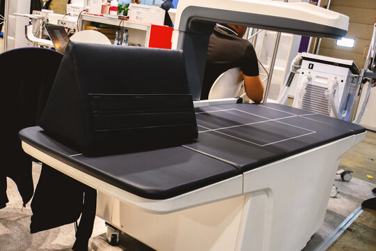 Central Dual X-ray Absorptiometry (DXA) device. Axial table DXA scanner specially designed with an innovative pencil beam DXA technology