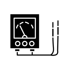 volt tester glyph icon