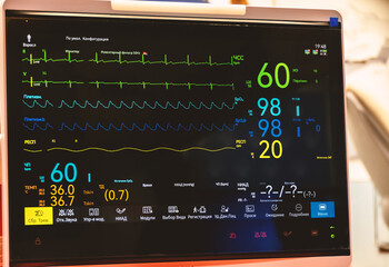 Multiparameter patient monitor with capnograph for emergency care, in hospital, in rehabilitation departments, cardiology and during transportation for monitoring any patients