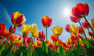 Fototapeta premium Dreamlike Landscapes and Mystical Gardens with Vibrant Flowers and Glowing Nature