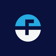 Obraz premium Letter f abstract logo design template